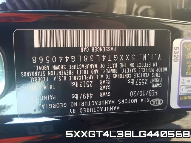 5XXGT4L38LG440568 фото 2