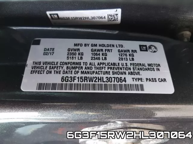 6G3F15RW2HL307064 фото 2