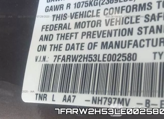 7FARW2H53LE002580 фото 9