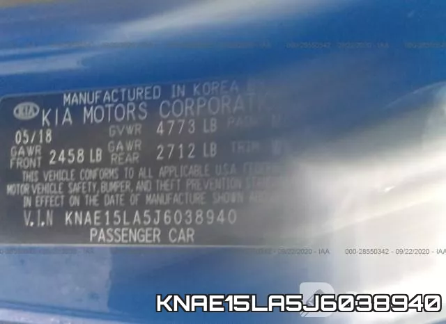 KNAE15LA5J6038940 фото 10
