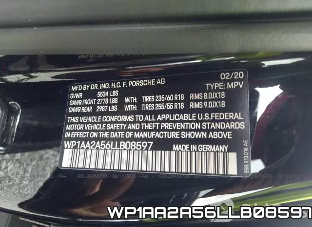 WP1AA2A56LLB08597 фото 10