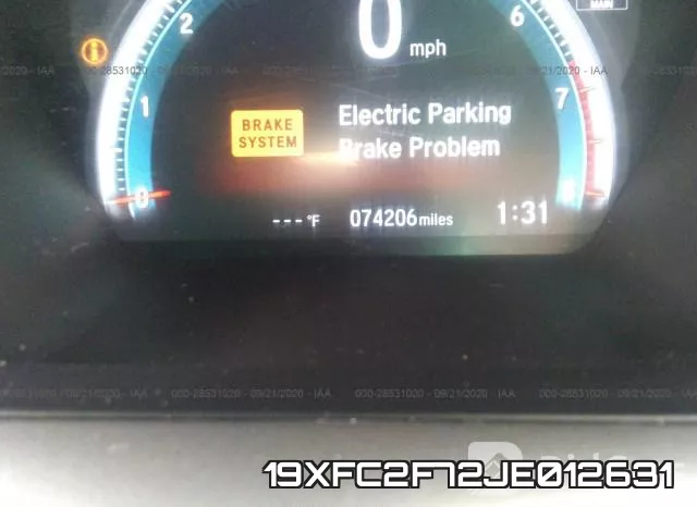 19XFC2F72JE012631 фото 8