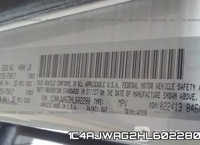 1C4AJWAG2HL602280 фото 10