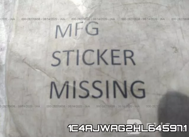 1C4AJWAG2HL645971 фото 10