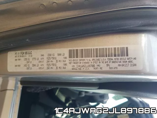 1C4AJWAG2JL897886 фото 2