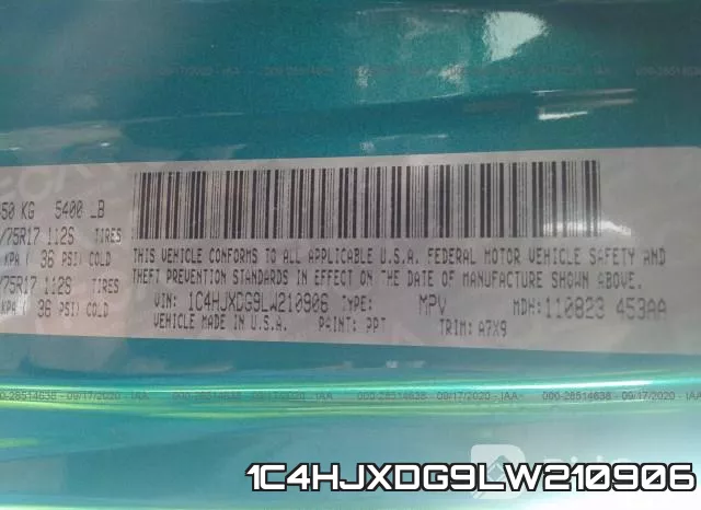 1C4HJXDG9LW210906 фото 9