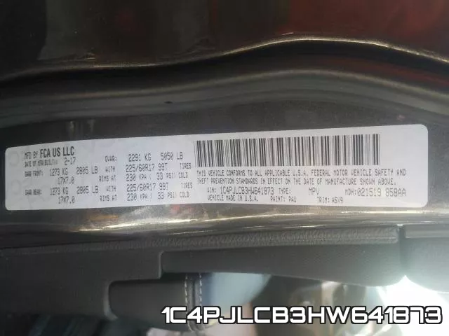1C4PJLCB3HW641873 фото 2
