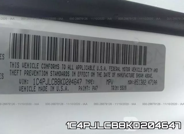 1C4PJLCB8KD204647 фото 10