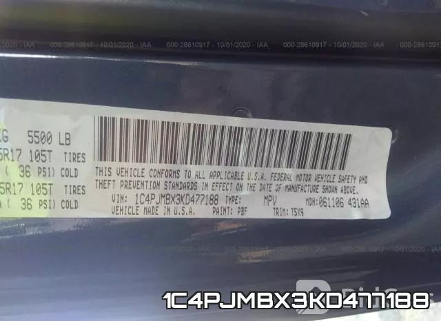 1C4PJMBX3KD477188 фото 10