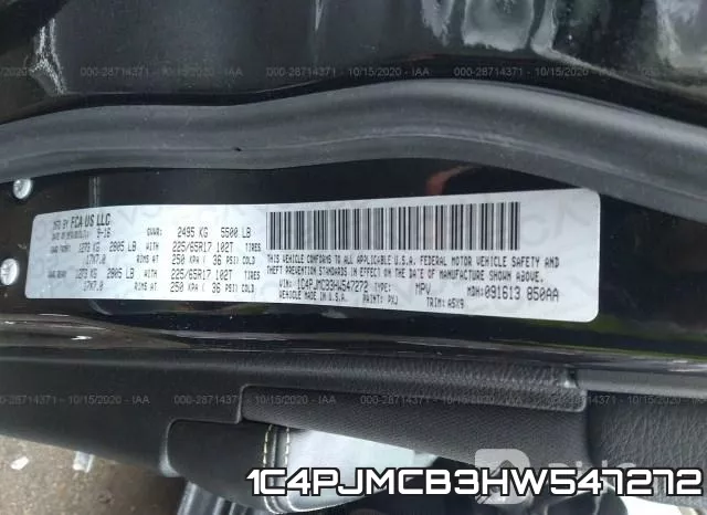 1C4PJMCB3HW547272 фото 10