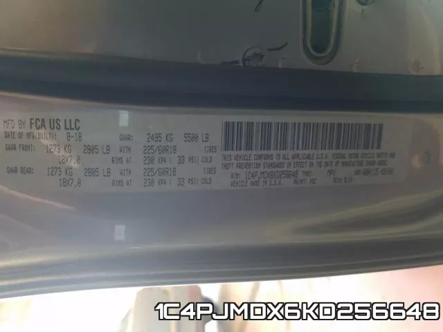 1C4PJMDX6KD256648 фото 2