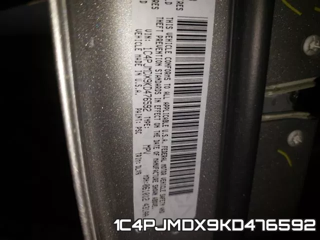 1C4PJMDX9KD476592 фото 2
