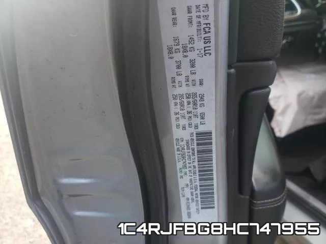 1C4RJFBG8HC747955 фото 2