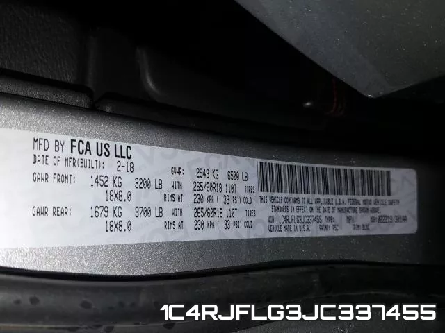 1C4RJFLG3JC337455 фото 2