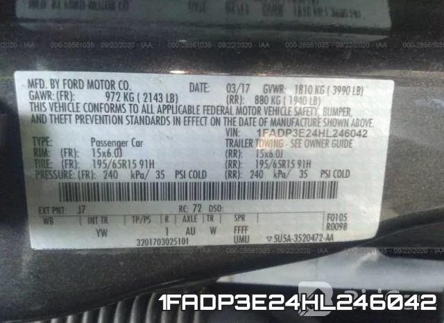1FADP3E24HL246042 фото 10