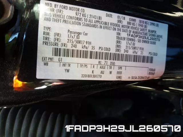 1FADP3H29JL260570 фото 2