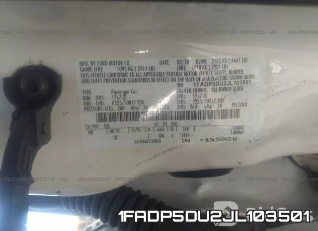 1FADP5DU2JL103501 фото 10