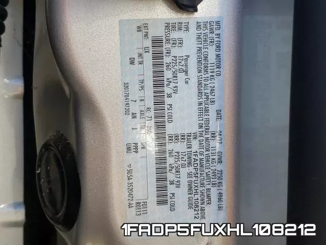 1FADP5FUXHL108212 фото 2