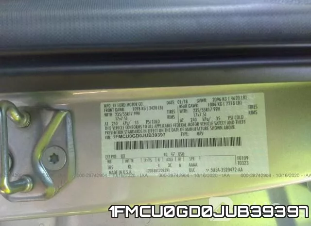1FMCU0GD0JUB39397 фото 8