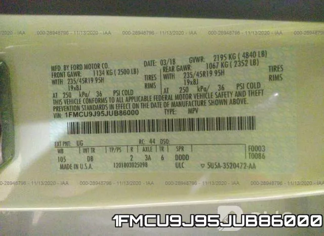 1FMCU9J95JUB86000 фото 10