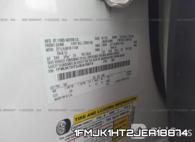 1FMJK1HT2JEA18874 фото 10