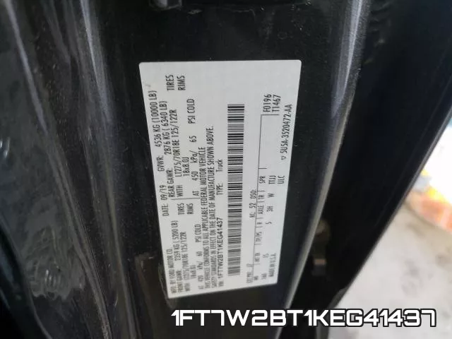 1FT7W2BT1KEG41437 фото 2
