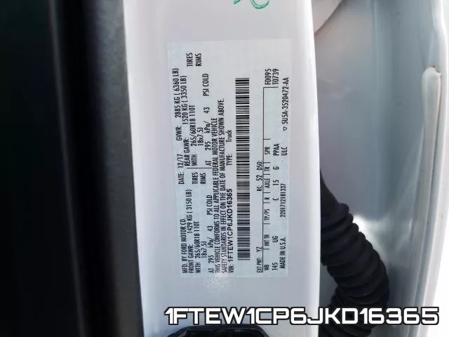 1FTEW1CP6JKD16365 фото 2