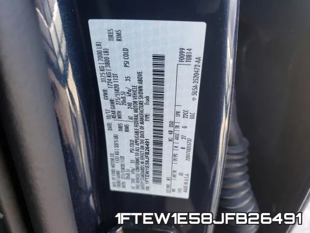 1FTEW1E58JFB26491 фото 2