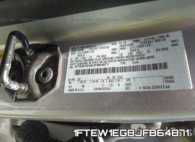 1FTEW1EG8JFB64871 фото 10