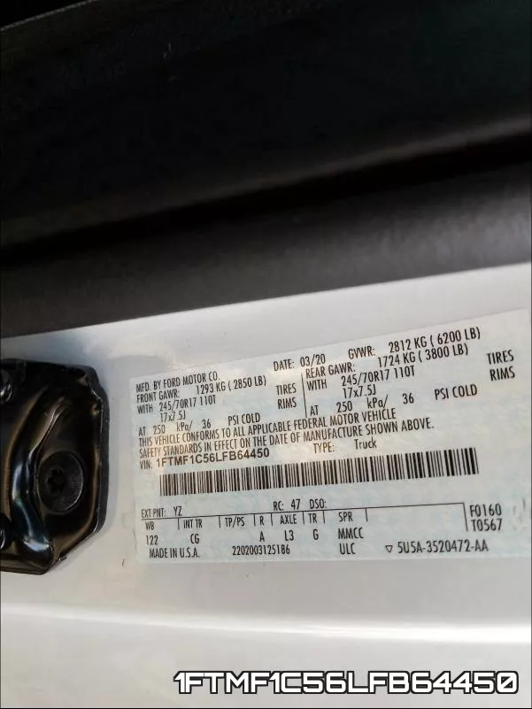 1FTMF1C56LFB64450 фото 2