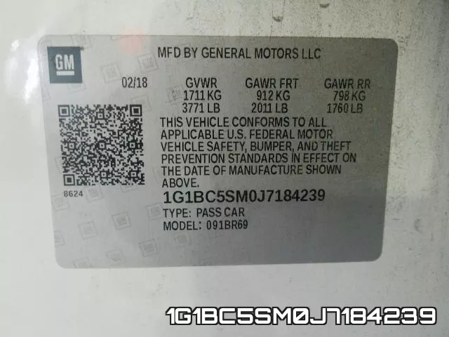 1G1BC5SM0J7184239 фото 2
