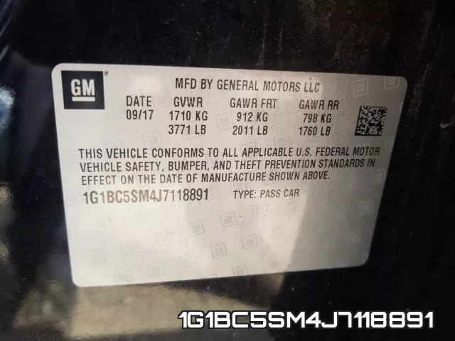 1G1BC5SM4J7118891 фото 2