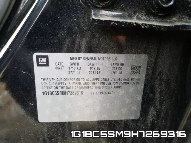 1G1BC5SM9H7269316 фото 2
