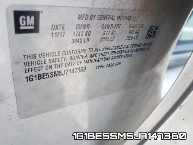 1G1BE5SM5J7147360 фото 2