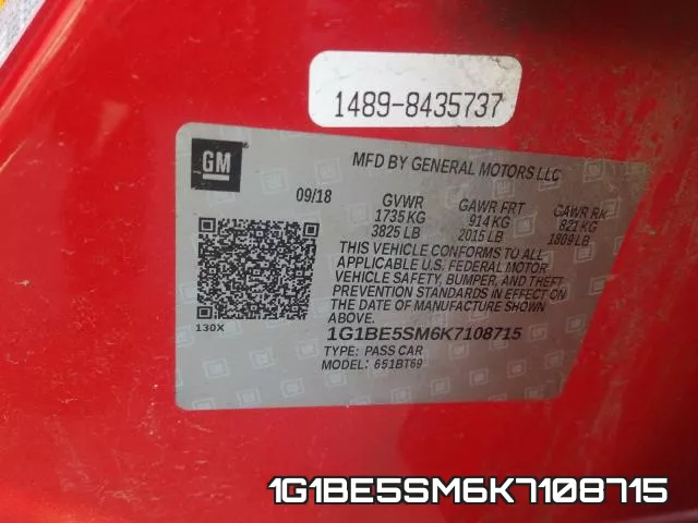 1G1BE5SM6K7108715 фото 2
