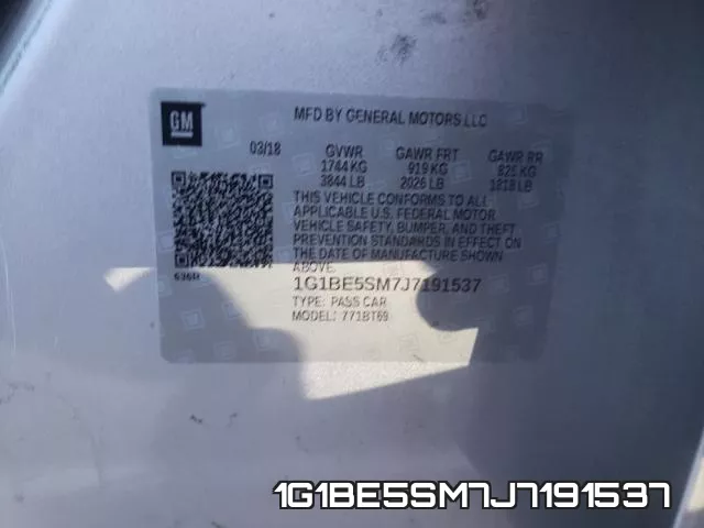 1G1BE5SM7J7191537 фото 2