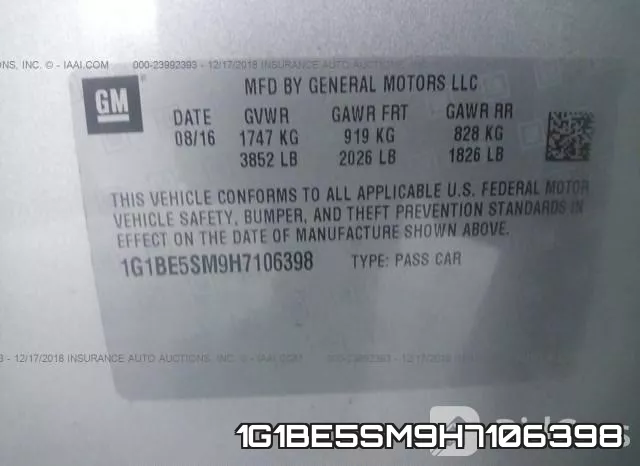 1G1BE5SM9H7106398 фото 10