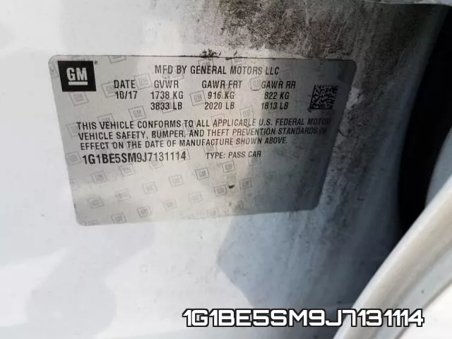 1G1BE5SM9J7131114 фото 2