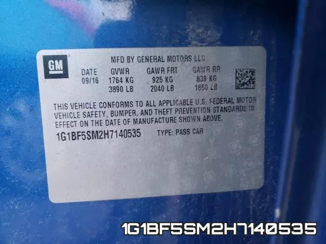 1G1BF5SM2H7140535 фото 2