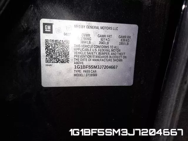 1G1BF5SM3J7204667 фото 2