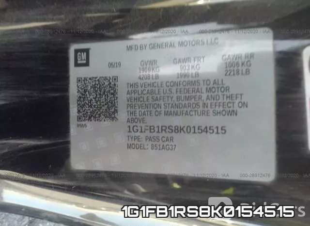 1G1FB1RS8K0154515 фото 8