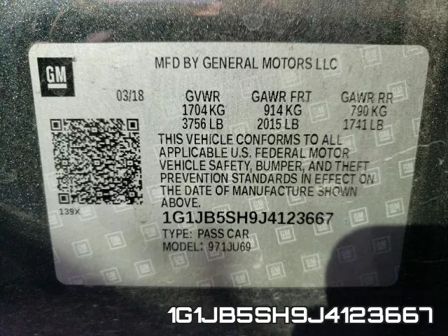 1G1JB5SH9J4123667 фото 2