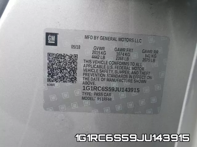 1G1RC6S59JU143915 фото 2