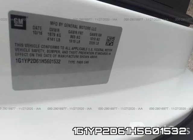 1G1YP2D61H5601532 фото 9