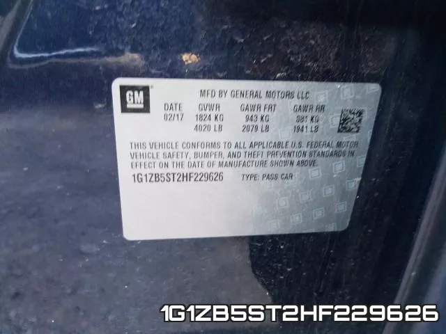 1G1ZB5ST2HF229626 фото 2