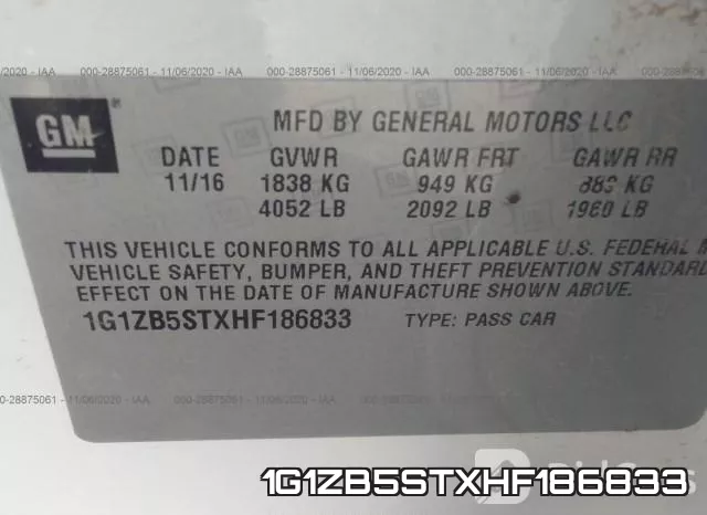 1G1ZB5STXHF186833 фото 10