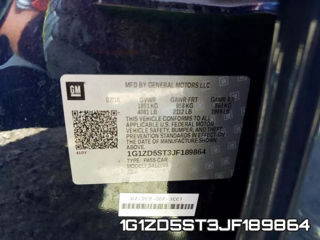 1G1ZD5ST3JF189864 фото 2