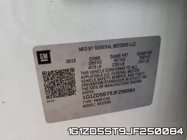 1G1ZD5ST9JF250084 фото 2