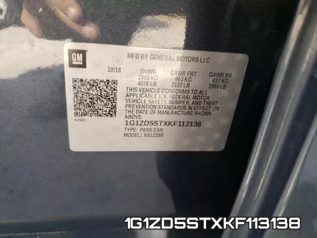 1G1ZD5STXKF113138 фото 2
