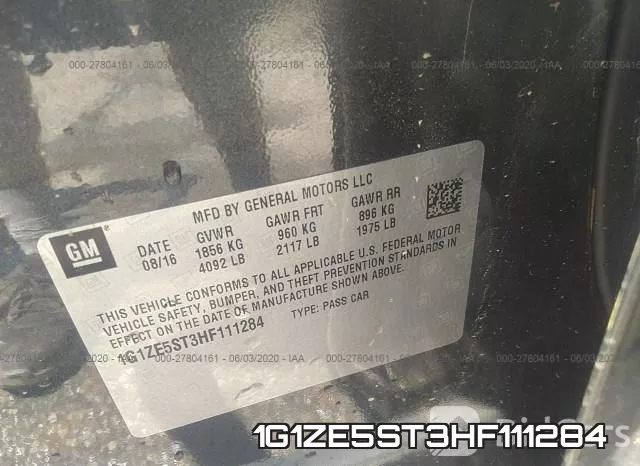 1G1ZE5ST3HF111284 фото 10